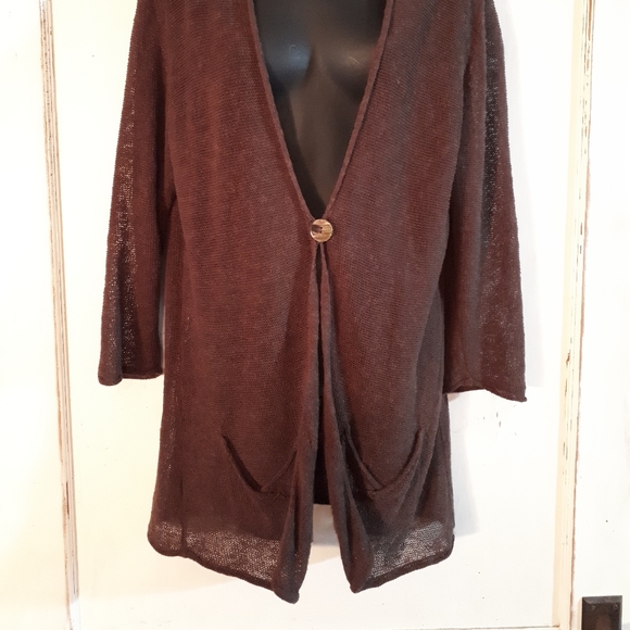 Coldwater Creek One Button Open Front Cardigan M - Picture 2 of 8